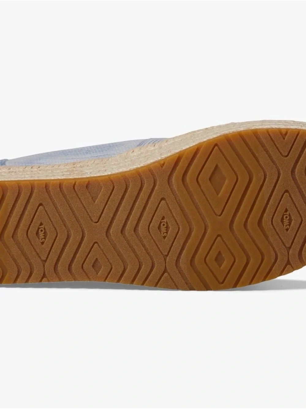 Toms Light Blue Espadrille Platform Slip-On